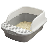 HKM-846995 Semi-Enclosed Cat Litter Basin for Young and Adult Cats - Compatible with Various Cat Litters