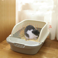 HKM-846995 Semi-Enclosed Cat Litter Basin for Young and Adult Cats - Compatible with Various Cat Litters