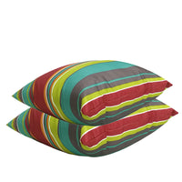HKM-846995 Striped Ethnic Style Throw Pillow with PP Cotton Filling, 45x45cm