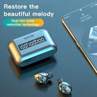HKM-847059 In-Ear Bluetooth Headset with Touch Control and Battery Display - Black or White