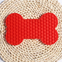HKM-847187 Silicone Bone-Shaped Licking Pad for Dogs - Slow Feeding Mat in Multiple Colors