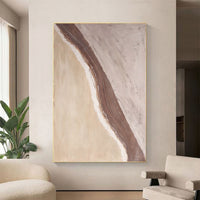 HKM-847251 Handmade Oil Painting Abstract Waves Canvas Art for Home Decoration, Unstretched & Frameless