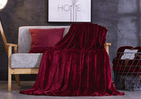 HKM-847315 Double-Sided Coral Fleece Blanket - Thick, Soft Polyester for Cozy Comfort