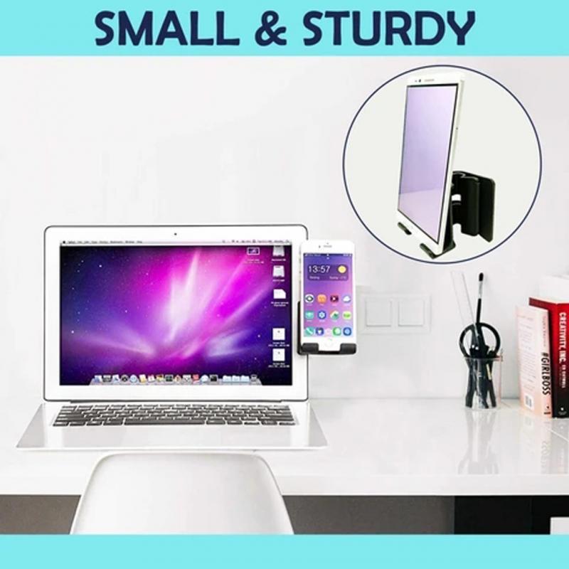 HKM-847379 Multi-Screen Display Stand with Side Screen Clip and Mobile Phone Holder