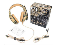 HKM-847379 Wired Gaming Headset with Leather Ear Cushions and 3.5mm Connector