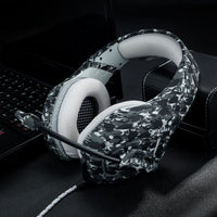 HKM-847379 Wired Gaming Headset with Leather Ear Cushions and 3.5mm Connector