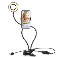 HKM-847571 Adjustable Mobile Phone Fill Light and Live Streaming Support Bracket with USB Power Source
