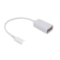 HKM-847699 USB A Female to Lightning 8-Pin OTG Adapter Cable for iPhone – 17CM Long, Compatible with iOS 10.2 and 14.3