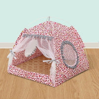 HKM-847827 Cat and Dog Tent with Detachable Net Cover for Easy Cleaning, Comfortable and Portable Size Options Available