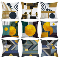 HKM-848147 Geometric Abstract Throw Pillows for Office and Home Furniture - Ultra-flexible Sizes Available