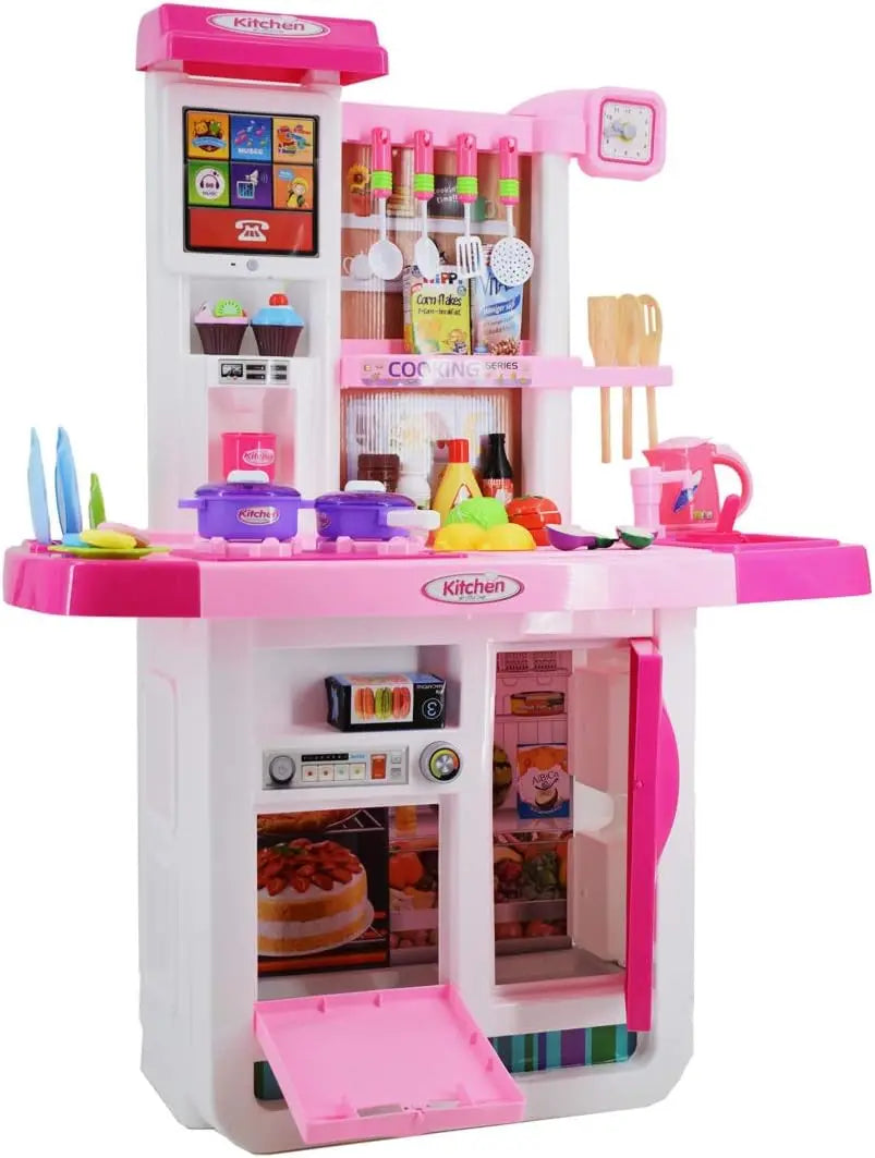KTX-848147 Kids Kitchen Playset - Pretend Cooking Toys for Girls Age 2-14, ABS Plastic, EPT821993
