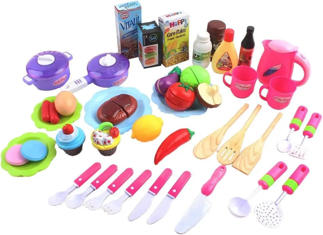 KTX-848147 Kids Kitchen Playset - Pretend Cooking Toys for Girls Age 2-14, ABS Plastic, EPT821993