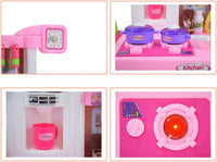 HKM-848147 Kids Kitchen Playset - Pretend Cooking Toys for Girls Age 2-14, ABS Plastic, EPT821993