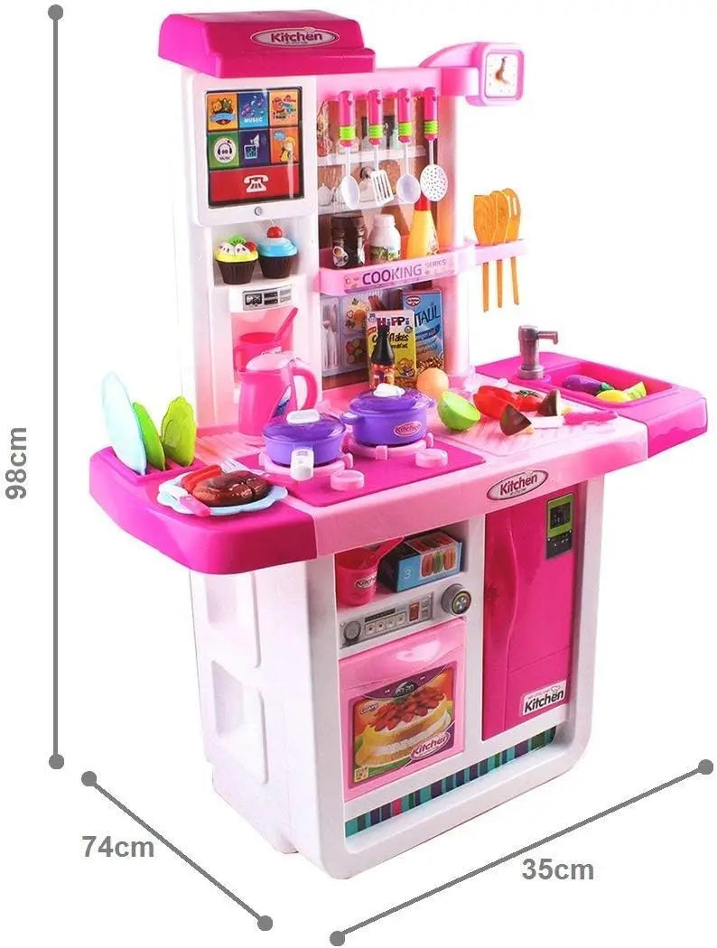 KTX-848147 Kids Kitchen Playset - Pretend Cooking Toys for Girls Age 2-14, ABS Plastic, EPT821993