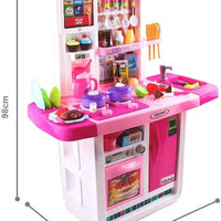 HKM-848147 Kids Kitchen Playset - Pretend Cooking Toys for Girls Age 2-14, ABS Plastic, EPT821993