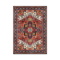 HKM-848531 Geometric Multicolor Polyester Fiber Area Rug for Living Room or Bedroom