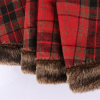 HKM-848595 Snowflake Plaid Non-Woven Christmas Tree Skirt - 48-Inch Circumference Decor