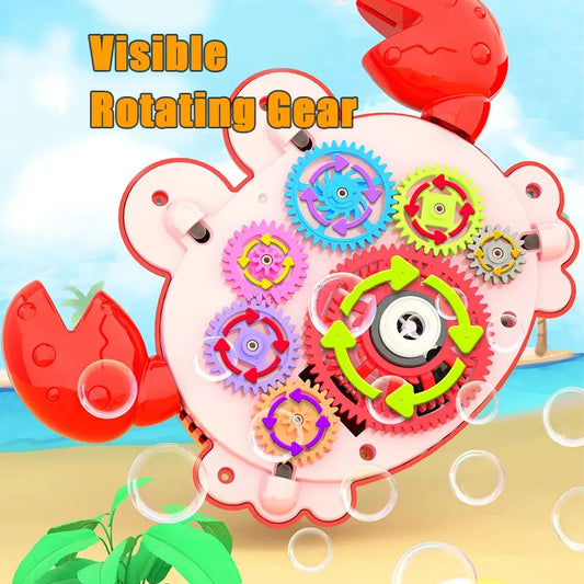HKM-848723 Crab-Shaped Electric Bubble Machine Toy with Music for Kids 2 Years and Up