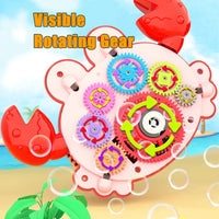 HKM-848723 Crab-Shaped Electric Bubble Machine Toy with Music for Kids 2 Years and Up