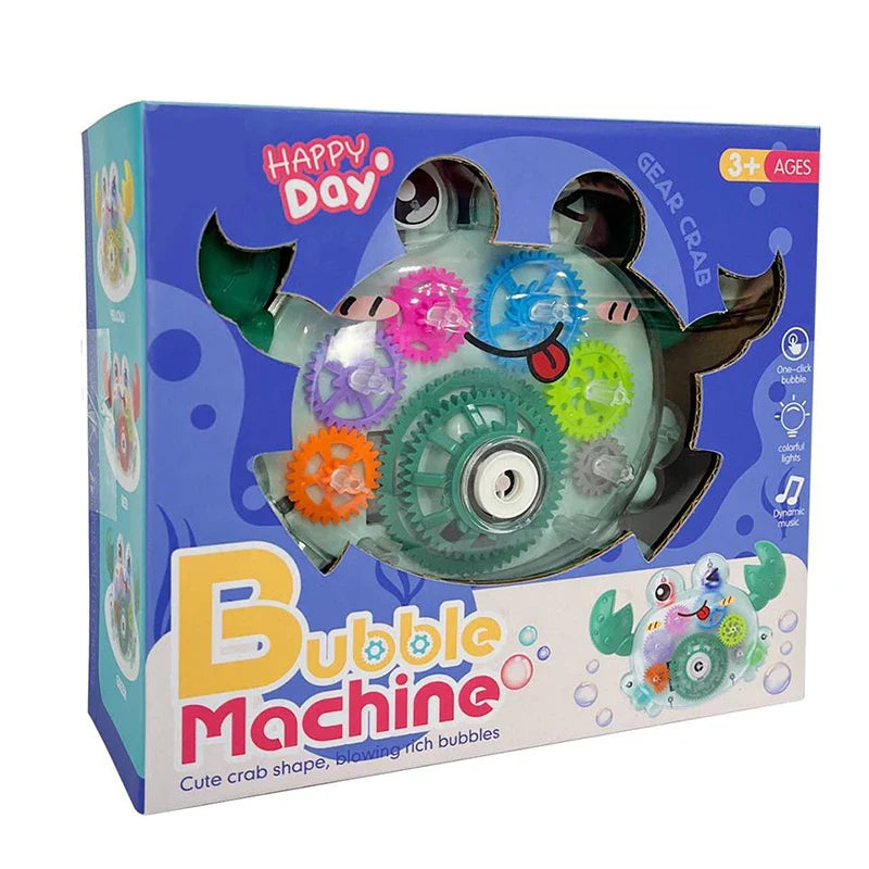 HKM-848723 Crab-Shaped Electric Bubble Machine Toy with Music for Kids 2 Years and Up