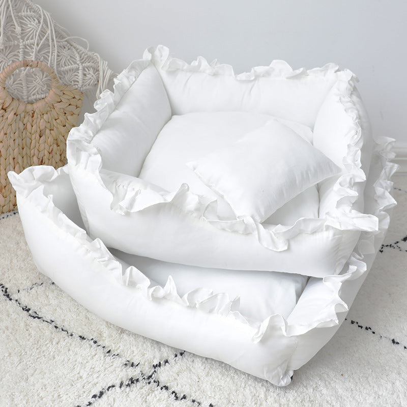 HKM-848851 Super Comfy Princess Dog Bed Sofa Pet Kennel House Mat for Small Dogs Cat Teddy
