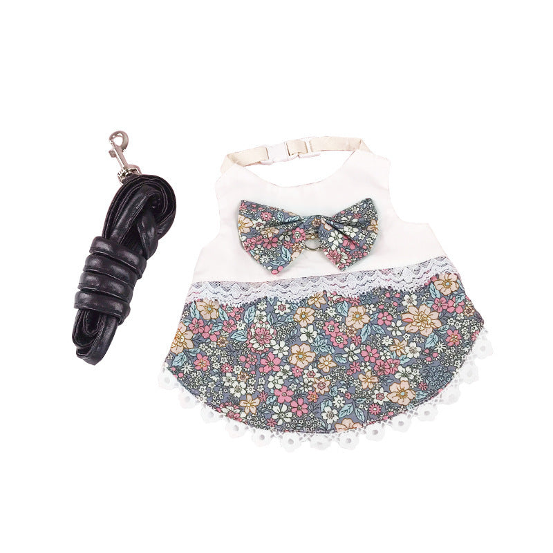 HKM-848915 Lop-eared Rabbit Cotton Outfit with Towing Rope for Bunnies