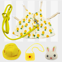 HKM-848915 Lop-eared Rabbit Cotton Outfit with Towing Rope for Bunnies