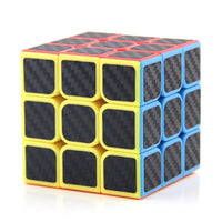 HKM-849043 Carbon Fiber 3x3 Magic Cube Puzzle - Smooth Speed Cube for Brain Teasing Fun