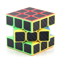 HKM-849043 Carbon Fiber 3x3 Magic Cube Puzzle - Smooth Speed Cube for Brain Teasing Fun