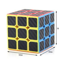 HKM-849043 Carbon Fiber 3x3 Magic Cube Puzzle - Smooth Speed Cube for Brain Teasing Fun