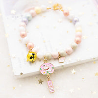 HKM-849171 Fairy Girl Cat Pearl Necklace Pendant Pet Collar