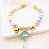HKM-849171 Fairy Girl Cat Pearl Necklace Pendant Pet Collar