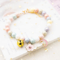 HKM-849171 Fairy Girl Cat Pearl Necklace Pendant Pet Collar