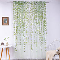 HKM-849171 Inverted Willow Wicker Printing Curtains for Living Room and Balcony Windows - Polyester Fiber, Various Sizes Available