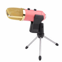 HKM-849171 Reverberation Condenser Microphone with USB Power Supply and Desktop Stand, Model MK-F100TL