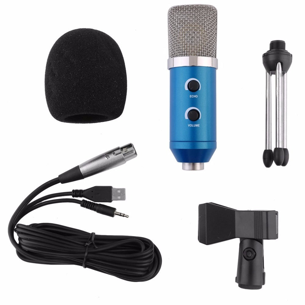 KTX-849171 Reverberation Condenser Microphone with USB Power Supply and Desktop Stand, Model MK-F100TL