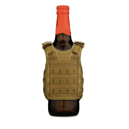 HKM-849235 Mini Vest Beverage Cooler for Canned Drinks and Bottled Beverages, Adjustable Tactical Design, Perfect for Parties