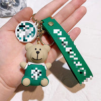 HKM-849299 Cute 3D Bear Coffee Cup PVC Keychain Pendant for Kids and Festivals