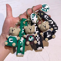 HKM-849299 Cute 3D Bear Coffee Cup PVC Keychain Pendant for Kids and Festivals