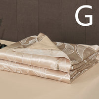 HKM-849299 Light Luxury Cotton Silk Embroidered Quilt Set for Summer Air Conditioning - Multiple Sizes Available