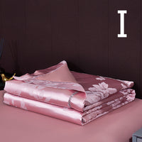 HKM-849299 Light Luxury Cotton Silk Embroidered Quilt Set for Summer Air Conditioning - Multiple Sizes Available