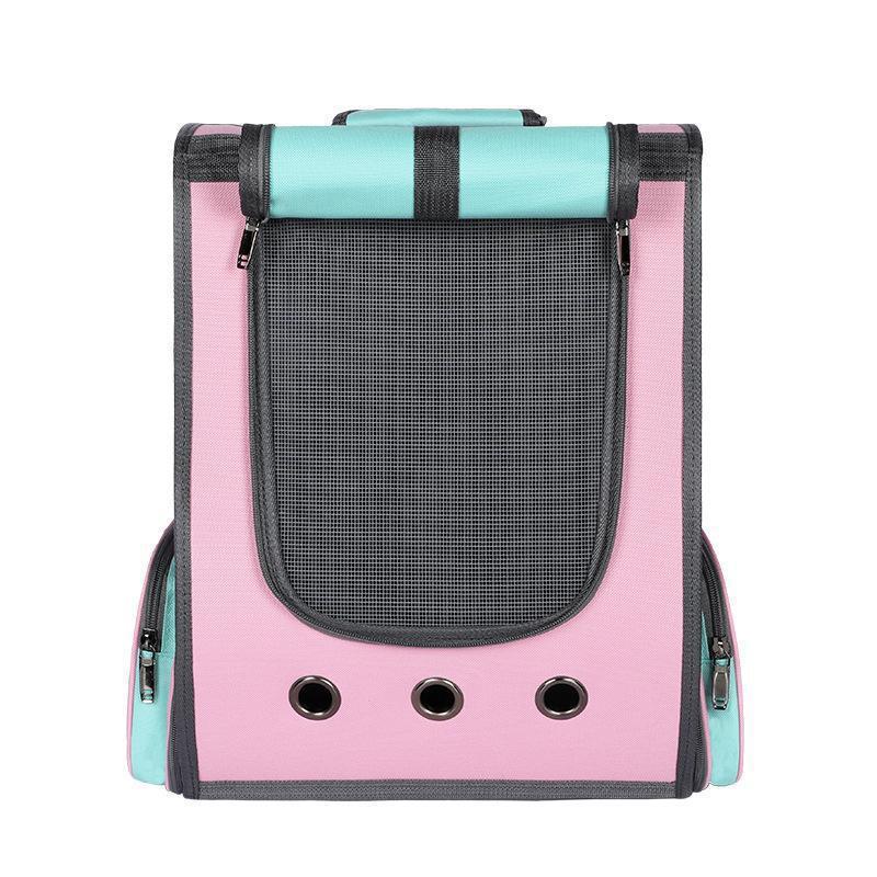 HKM-849491 Spacious and Comfortable Portable Cat and Dog Carrier Backpack - Breathable Oxford Cloth, 1.5KG, 40cm Height