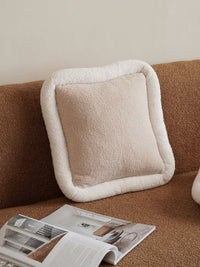HKM-849619 Core Loop Velvet Living Room Pillow Set in Yellow and Khaki with PP Cotton Filling