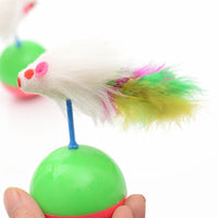 HKM-850067 Mouse tumbler real rabbit cat toy