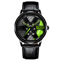 HKM-850131 Men's Quartz Watch with Stainless Steel Mesh Band and Hollow Wheel Design