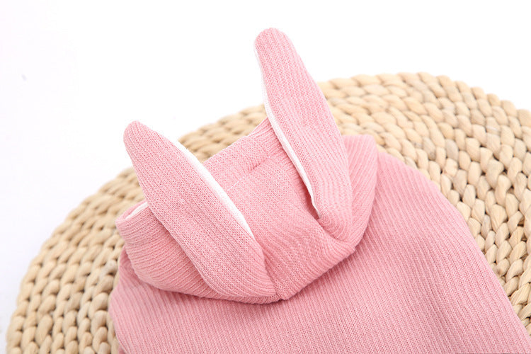 HKM-850195 Bichon Teddy Rabbit Ear Sweatshirt for Dogs - Stretch Knit, Multiple Sizes Available