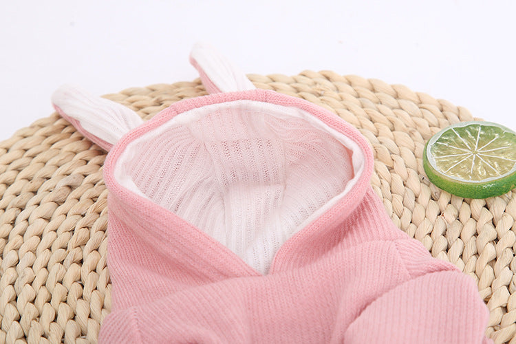 HKM-850195 Bichon Teddy Rabbit Ear Sweatshirt for Dogs - Stretch Knit, Multiple Sizes Available