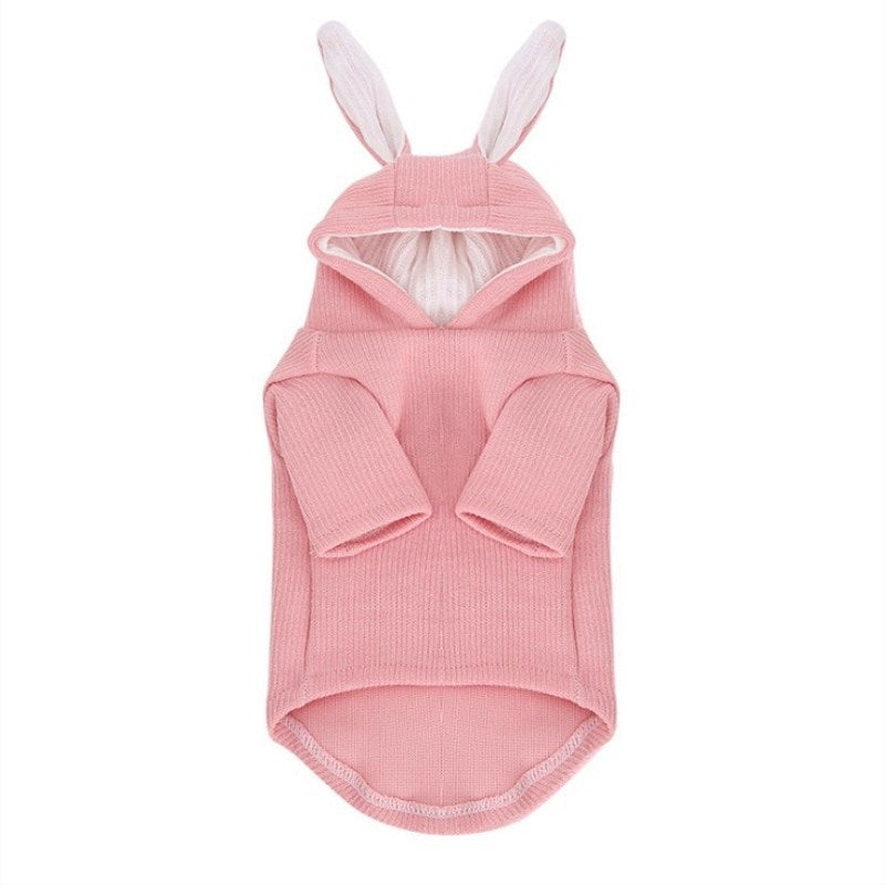 HKM-850195 Bichon Teddy Rabbit Ear Sweatshirt for Dogs - Stretch Knit, Multiple Sizes Available