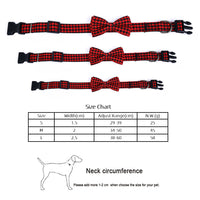 HKM-850323 British Plaid Pet Bow Tie Collar Cat Dog Traction Bow Tie