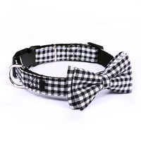 HKM-850323 British Plaid Pet Bow Tie Collar Cat Dog Traction Bow Tie